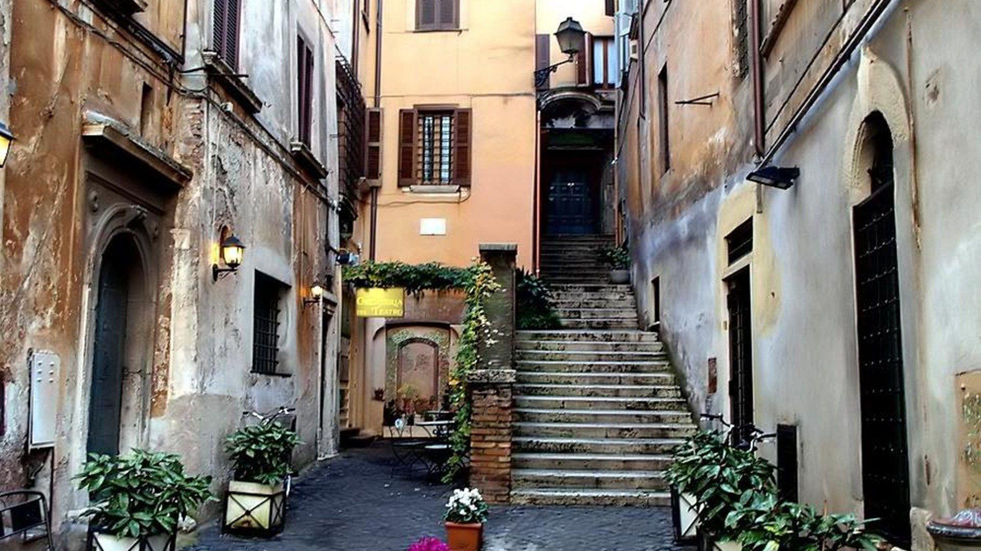 Houses Small Sreet Palermo Beauty Huses Street Italy Stairs