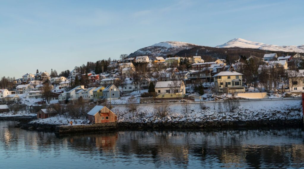 Architecture, arctic, european city, landscape, mountain, norway