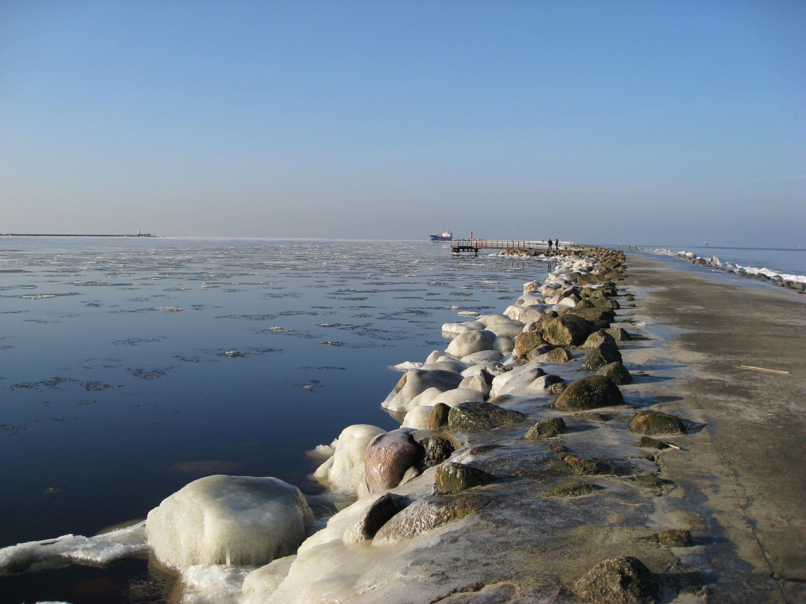 Winter Winter Riga Latvia Sea Beach Picture With Snow for 2K