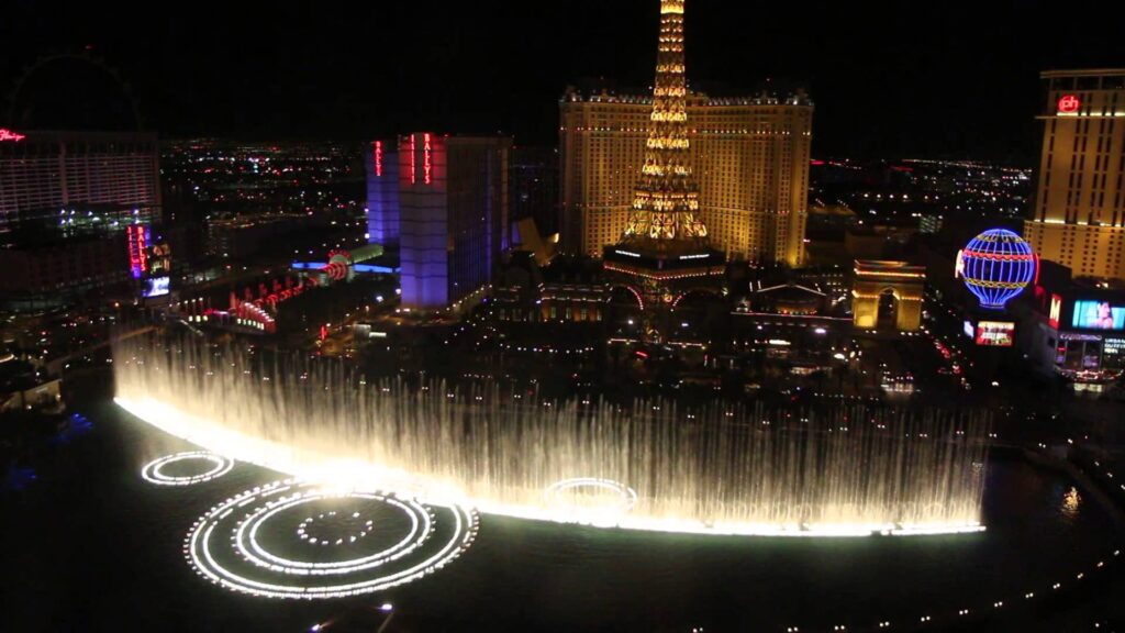 Bellagio Fountains Night Wallpapers