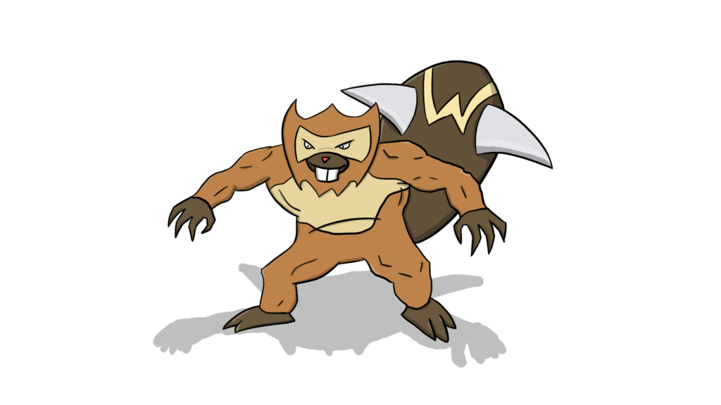 I drew a Mega Bibarel awhile back pokemon