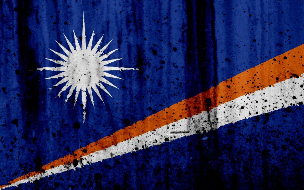 Download wallpapers Marshall Islands flag, k, grunge, flag of