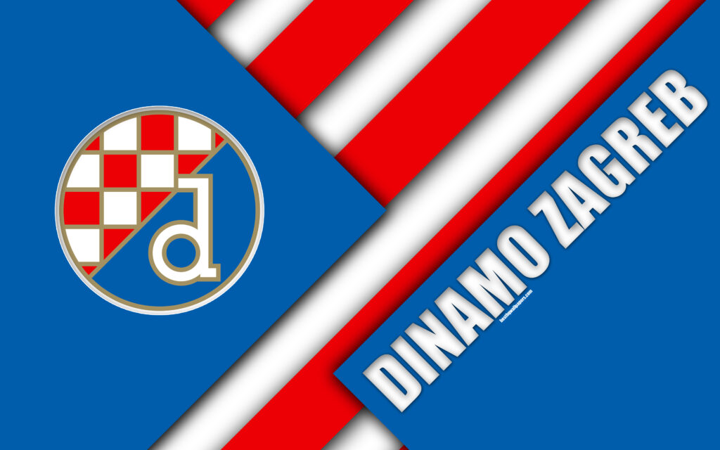 Download wallpapers GNK Dinamo Zagreb, k, blue white abstraction