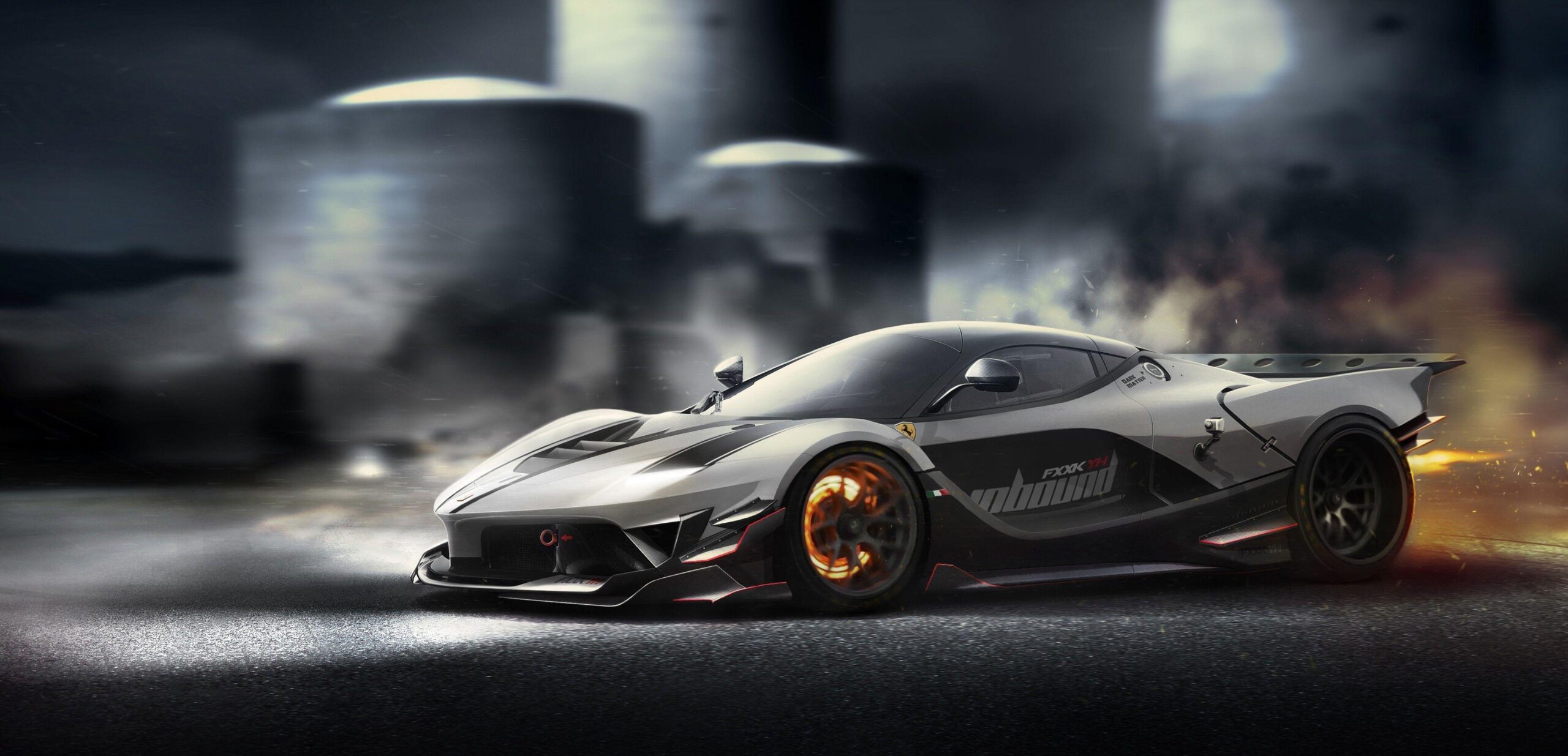Ferrari fxxk car motion blur wallpapers and backgrounds