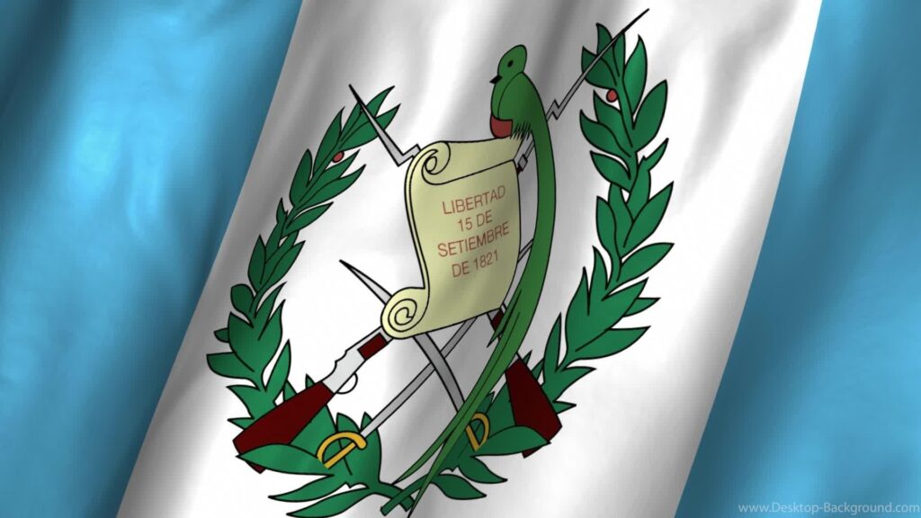 Guatemala Waving Flag Stock Video Desk 4K Backgrounds