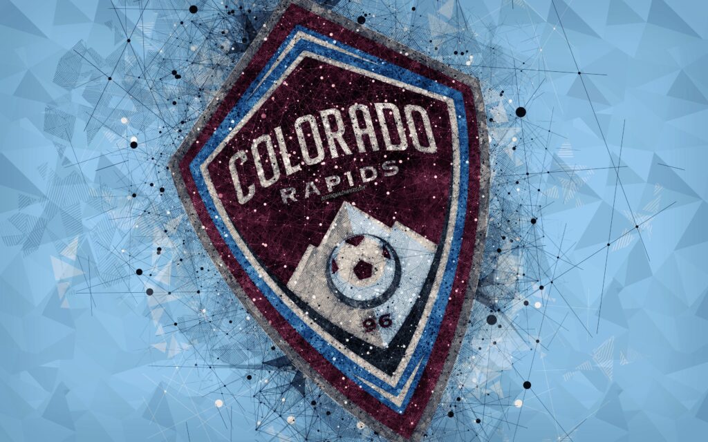 Download wallpapers Colorado Rapids, k, American soccer club, logo