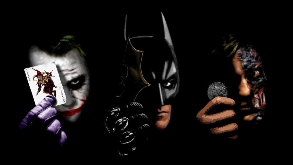 Batman, black, The Joker, Two