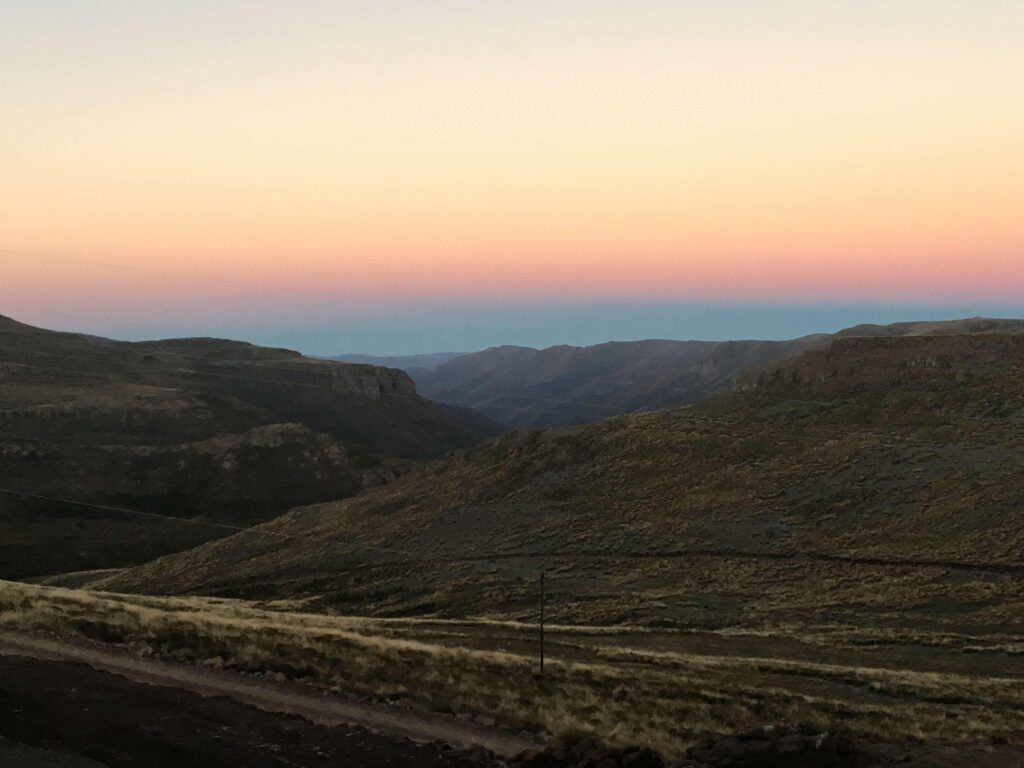 Lesotho, mountains, shadows, sunrise, valley, valleys k wallpapers