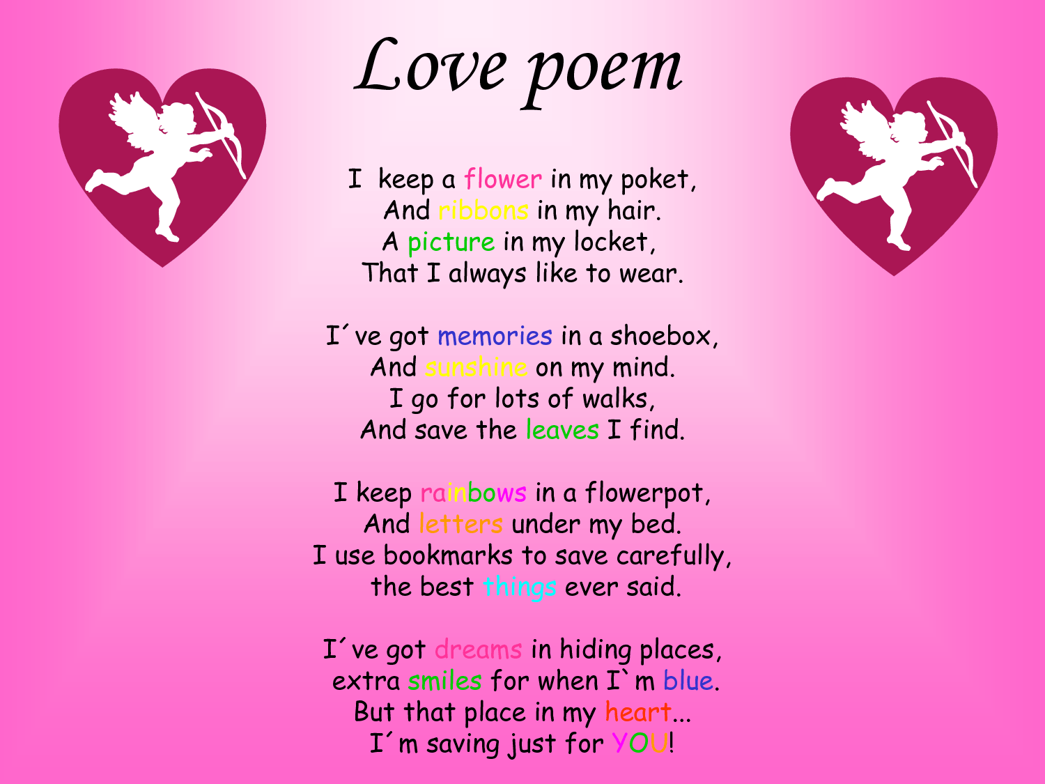 Beautiful Photos in the World on Poem of love