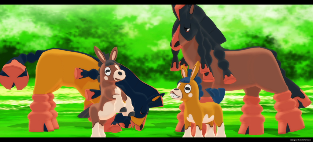 Mmd Pokemon Sun and Moon Mudbray and Mudsdale by kaahgomedl on
