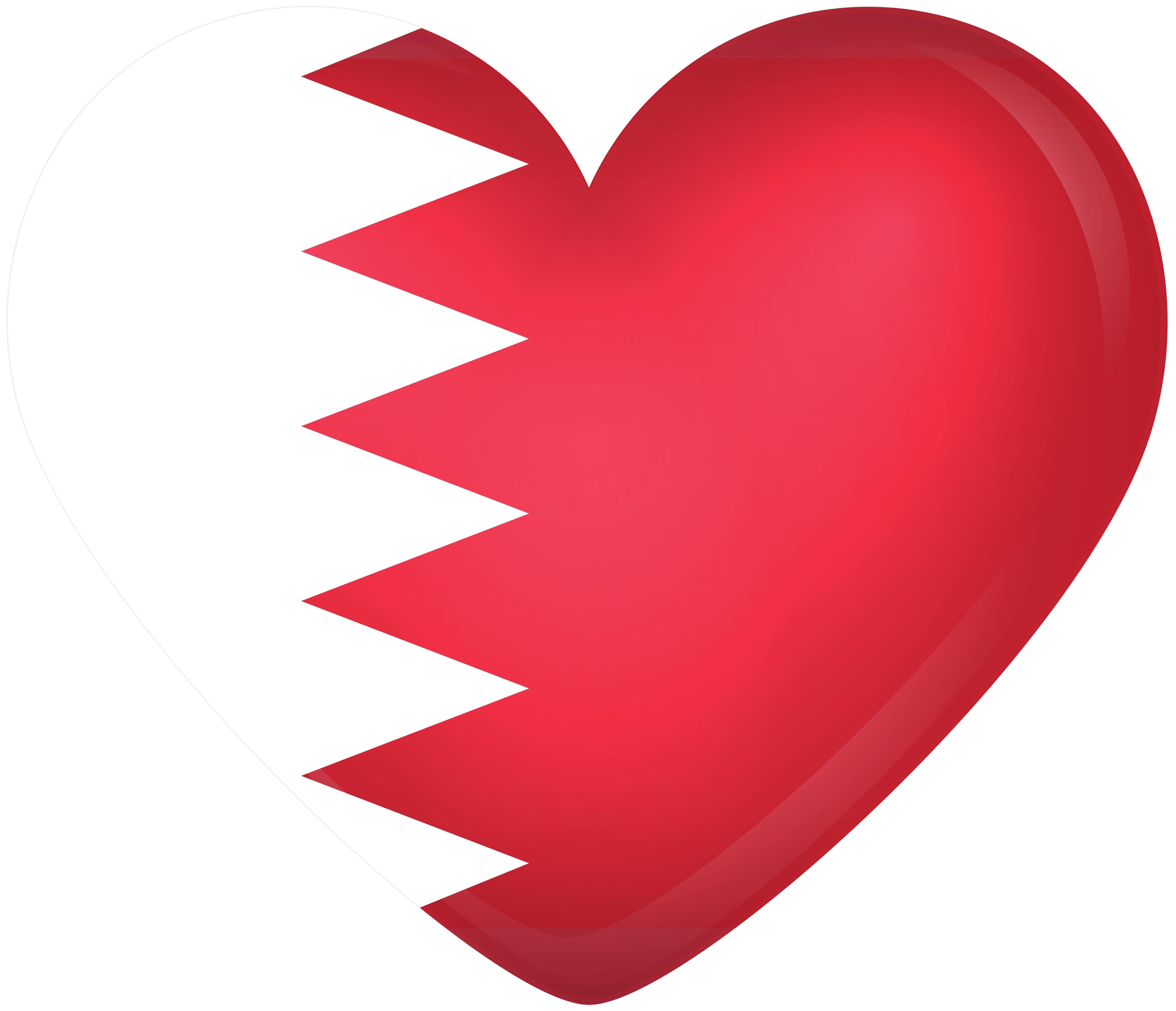 Bahrain Large Heart Flag