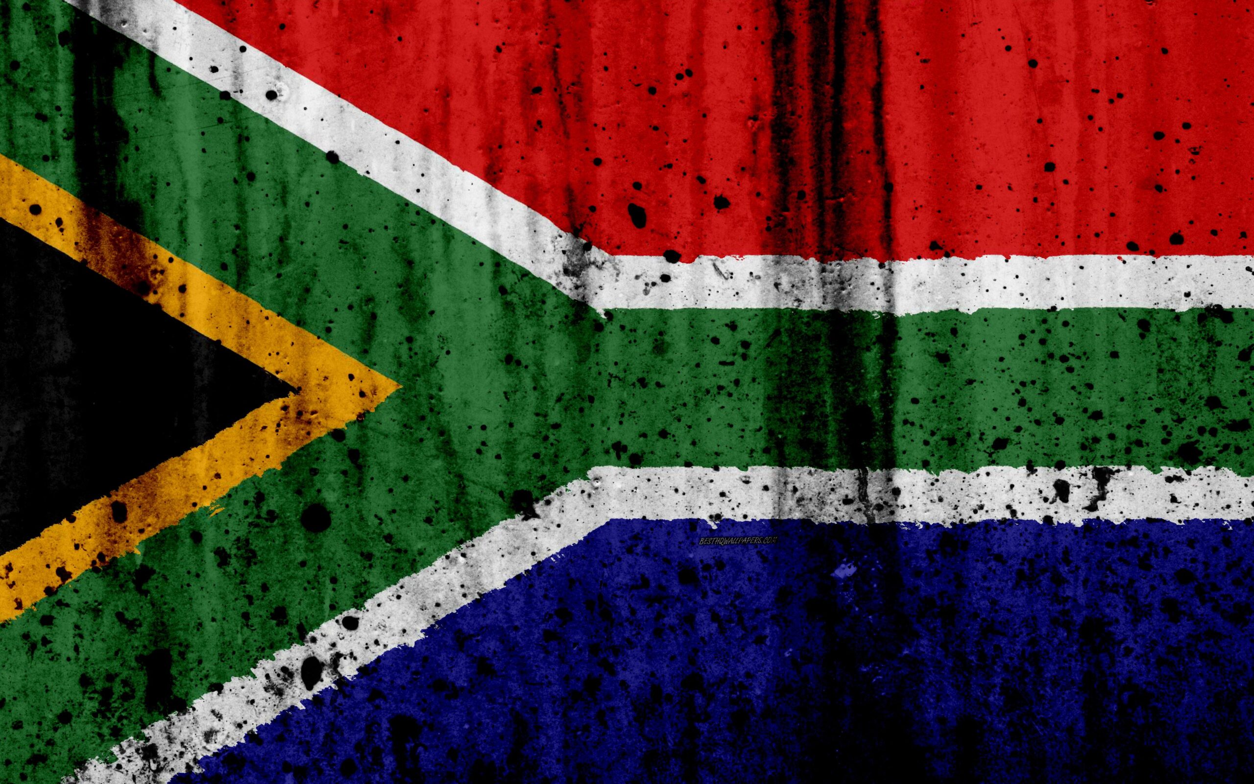 Download wallpapers South African flag, k, grunge, flag of South