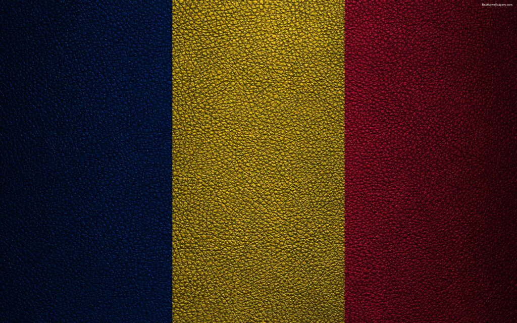 Download wallpapers Flag of Chad, Africa, k, leather texture, Chad