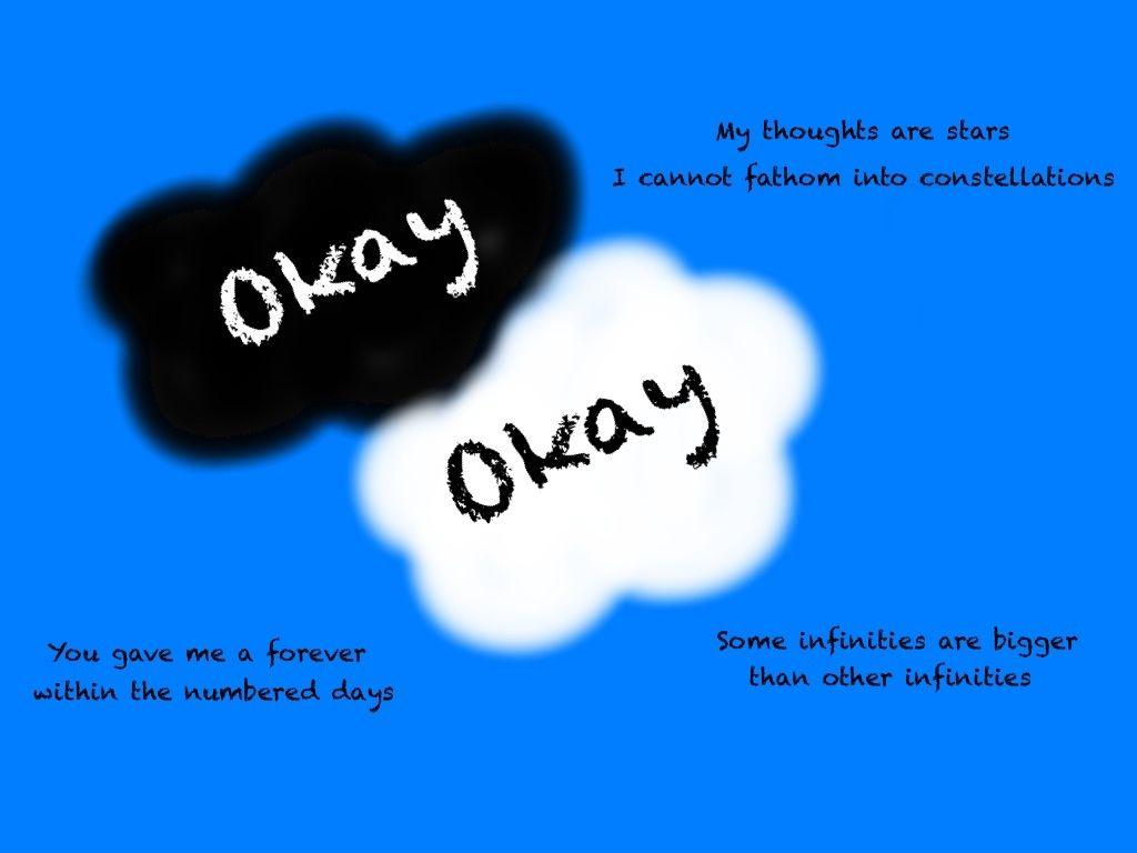 The fault in our stars – okay – Hazel and Augustus by