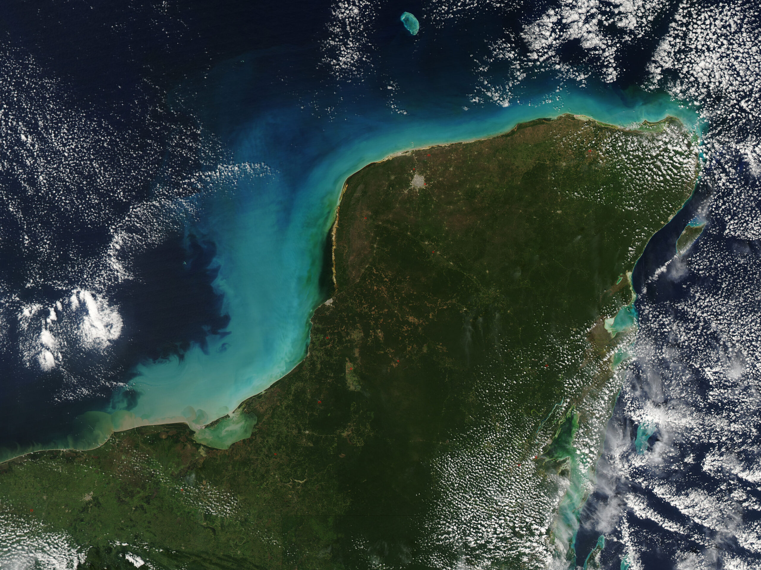 NASA Visible Earth Yucatan Peninsula