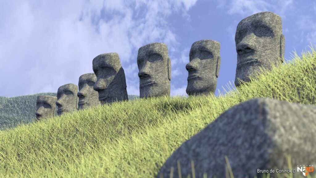 Cgi statues artwork easter island moai d wallpapers