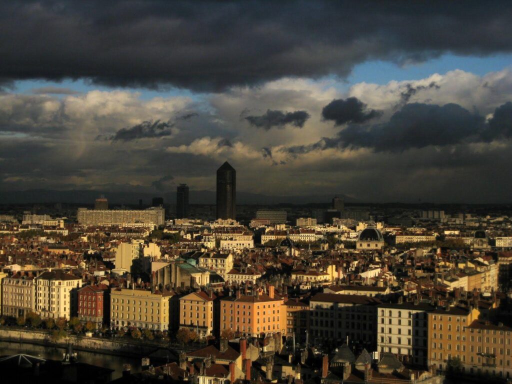 Clouds over the city of Lyon, France wallpapers and Wallpaper