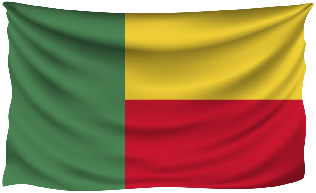 Benin Wrinkled Flag
