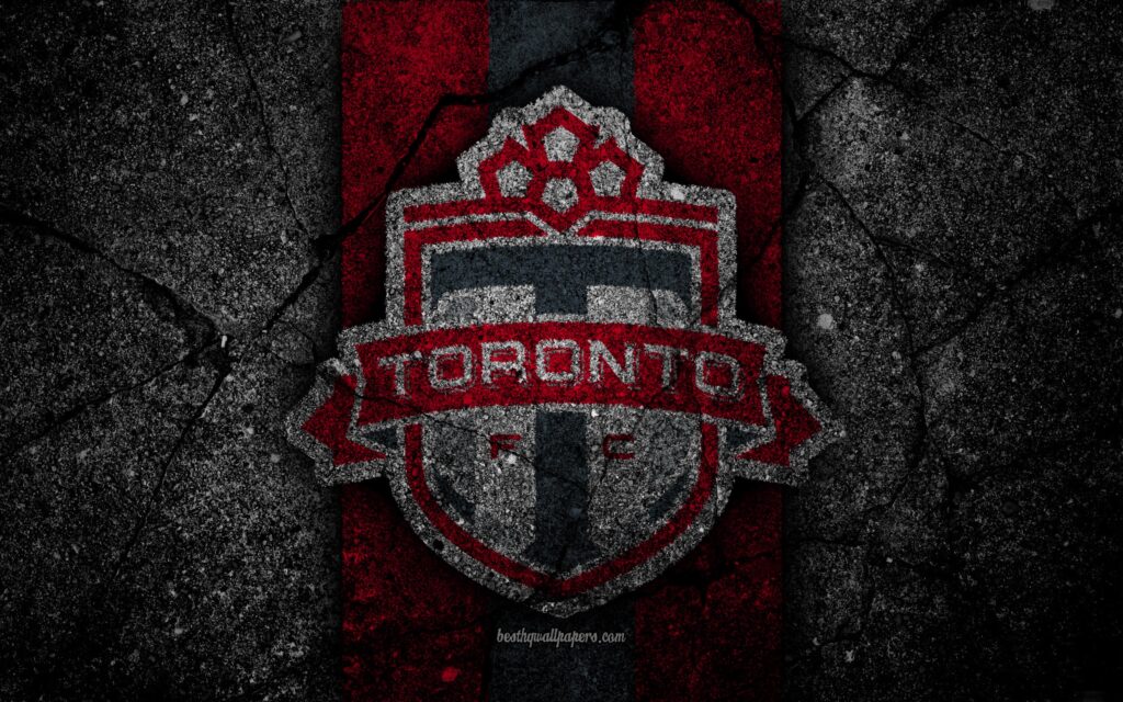 Download wallpapers k, Toronto FC, MLS, asphalt texture, Eastern