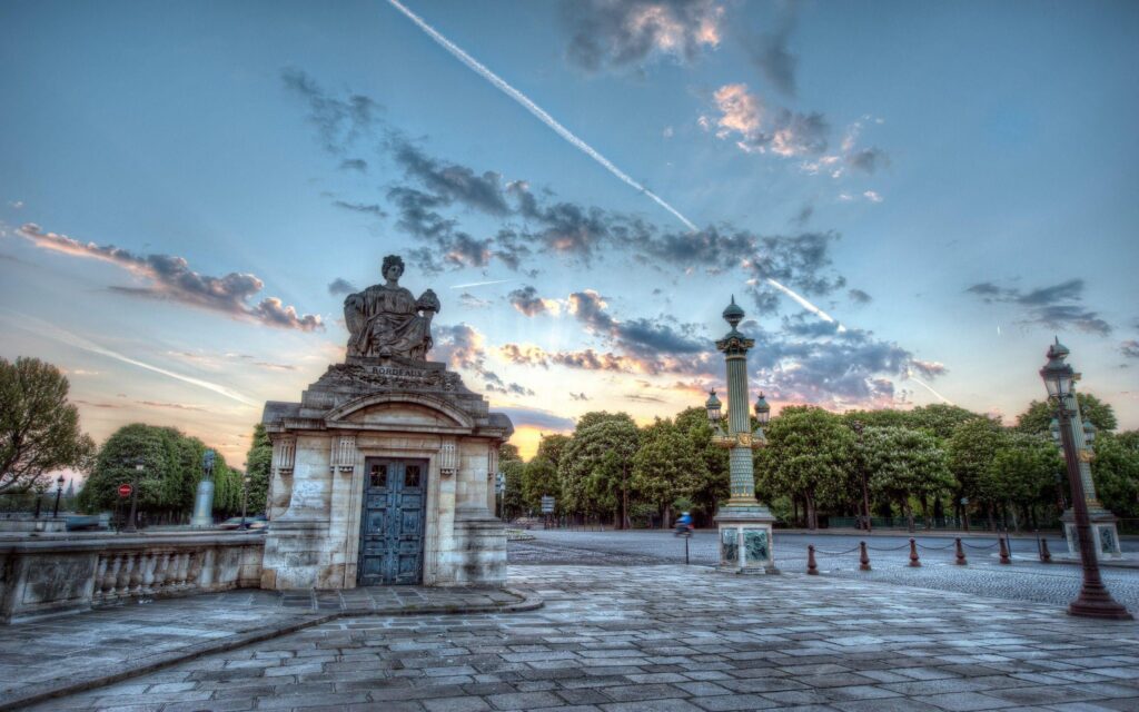 Hdr building sunset bordeaux wallpapers and backgrounds