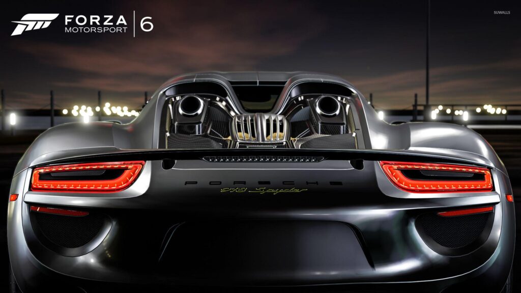 Back view of a Porsche Spyder in Forza Motorsport wallpapers