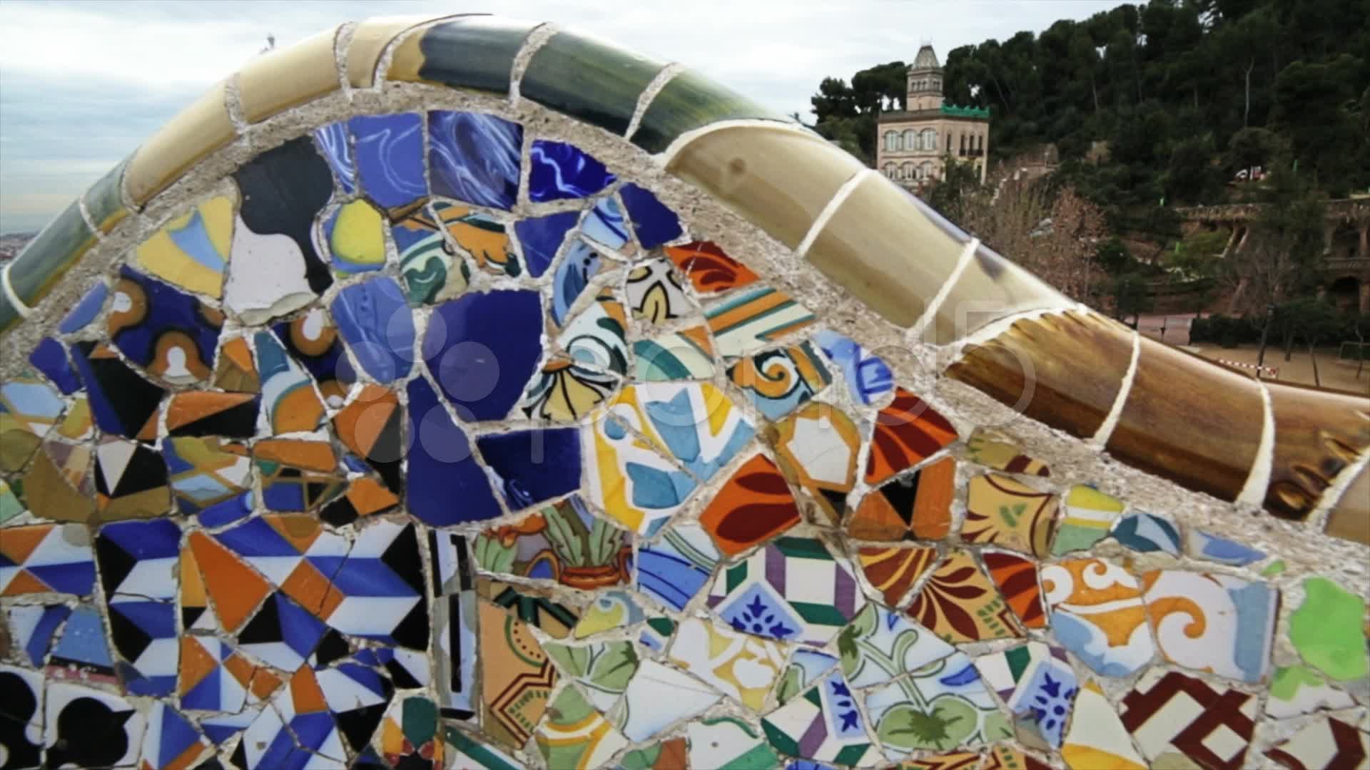 Bench in the Park Güell – Hi Res Video