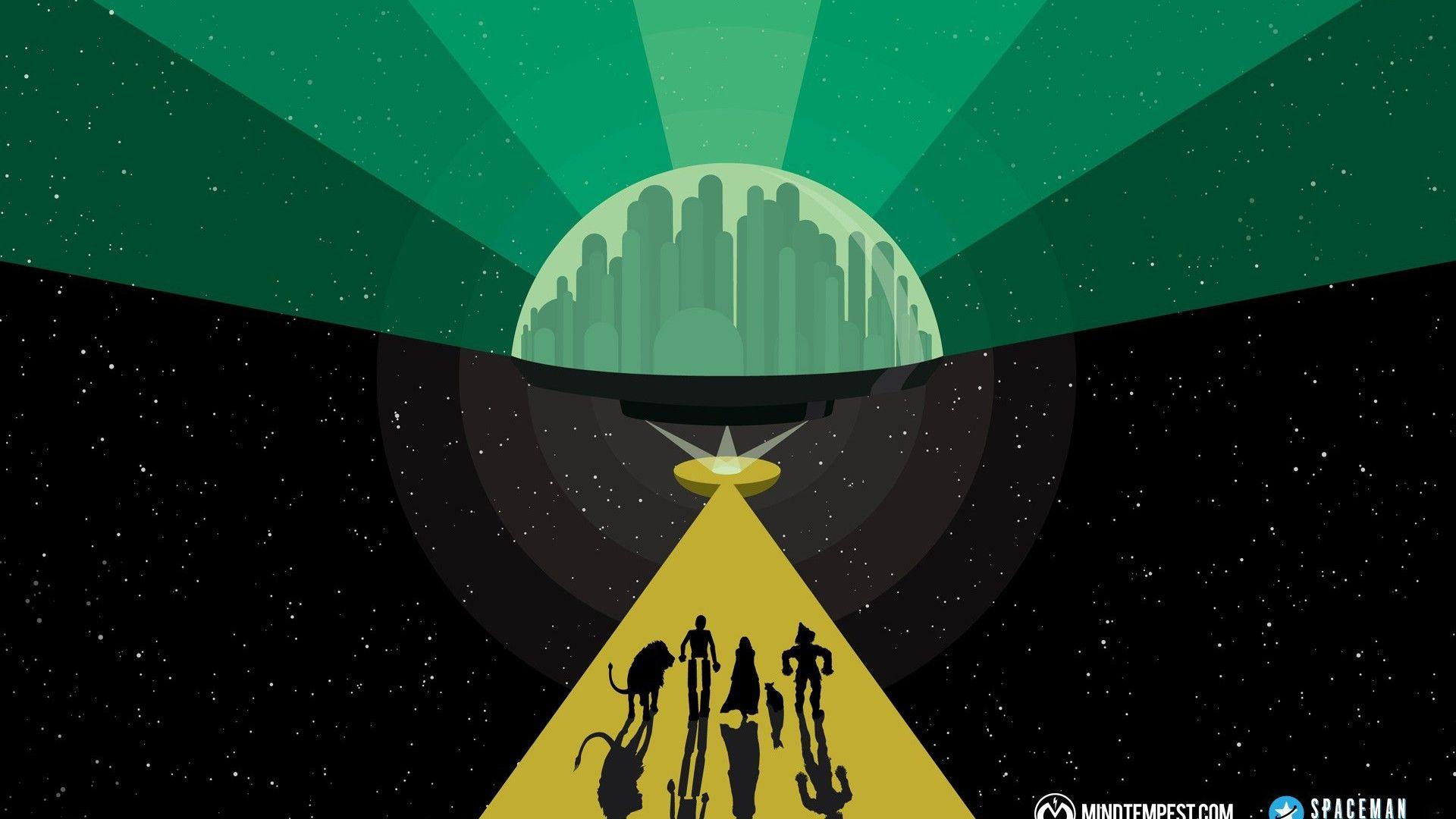 Silhouettes paths wizard of oz artwork cities wallpapers