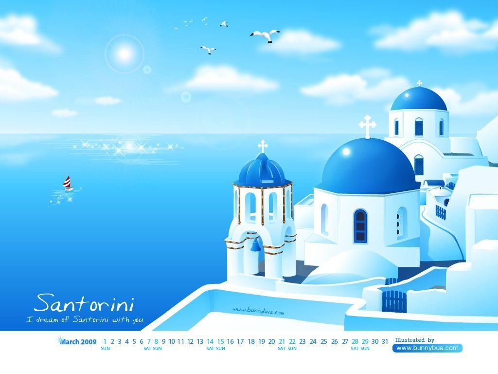 Free Download The Island Santorini 2K Wallpapers Car Pictures