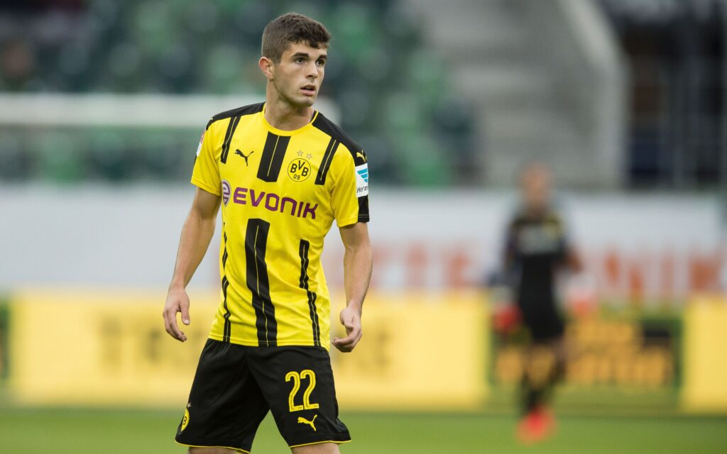 Download wallpapers Christian Pulisic, k, BVB, soccer, footballers