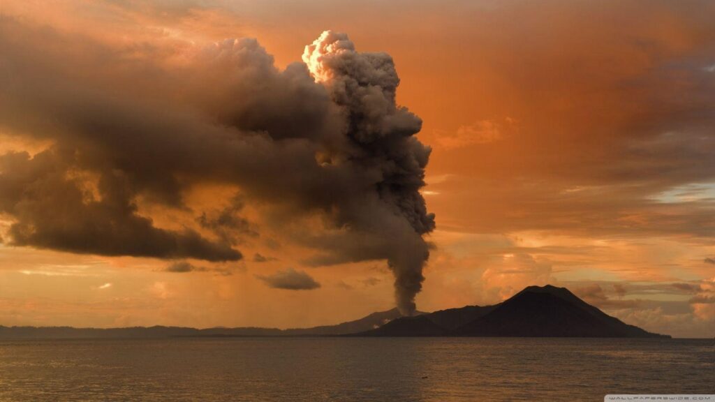 Volcanic Eruption in Papua, New Guinea 2K desk 4K wallpapers High