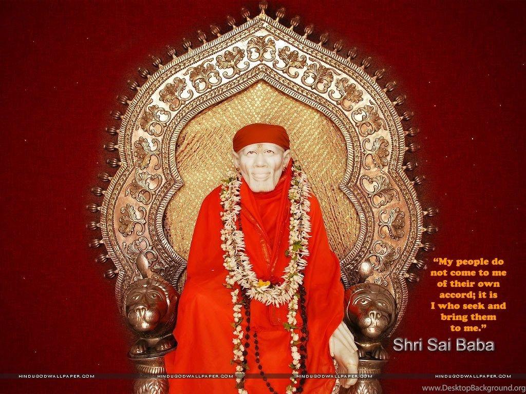 Shirdi Sai Baba Wallpapers With Quotes Desk 4K Backgrounds