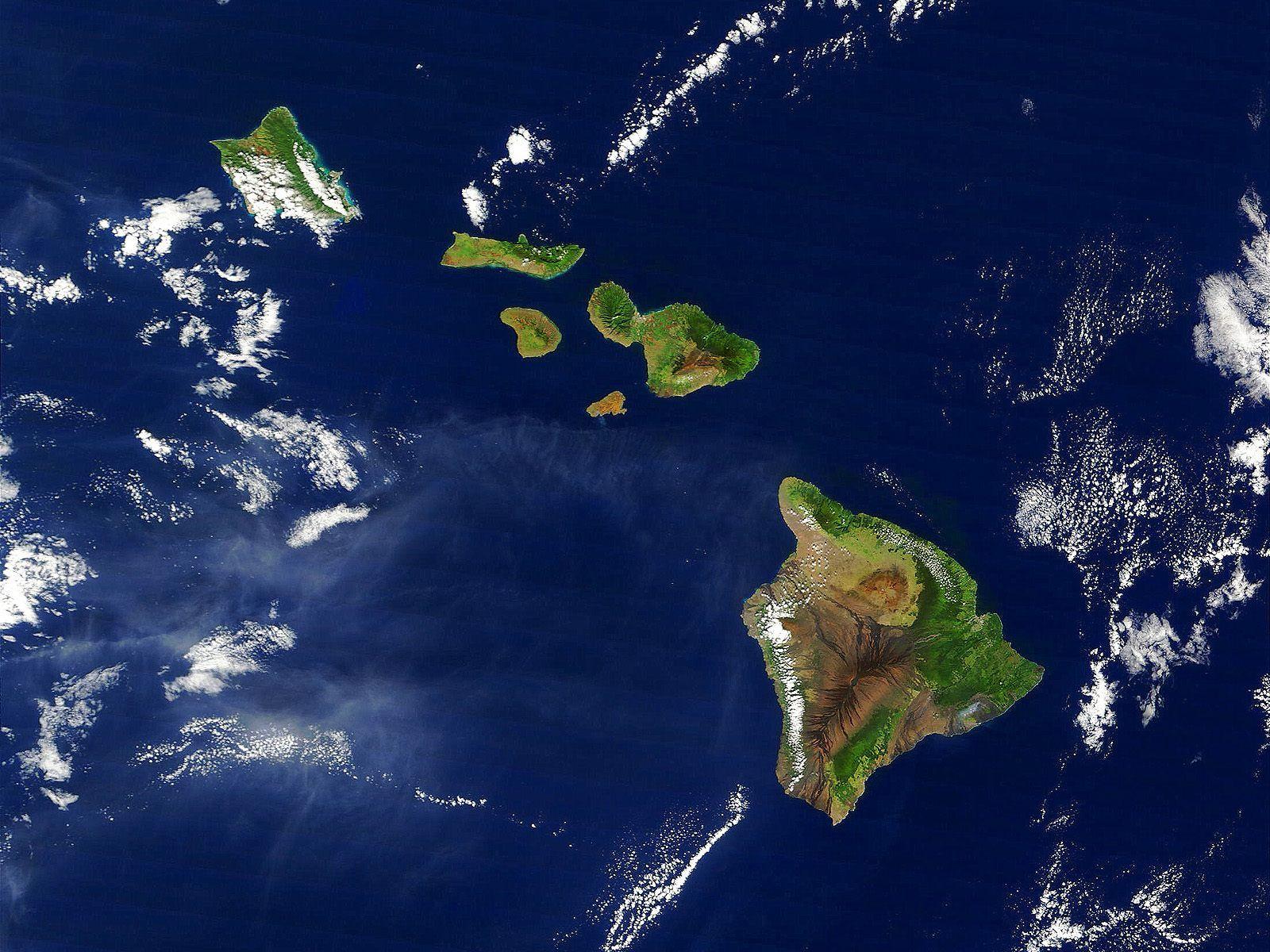Hawaii from satellite wallpapers