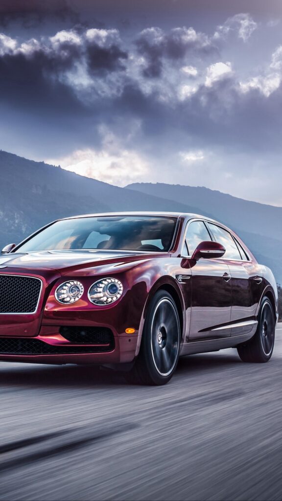 Download wallpapers bentley, flying spur, movement iphone