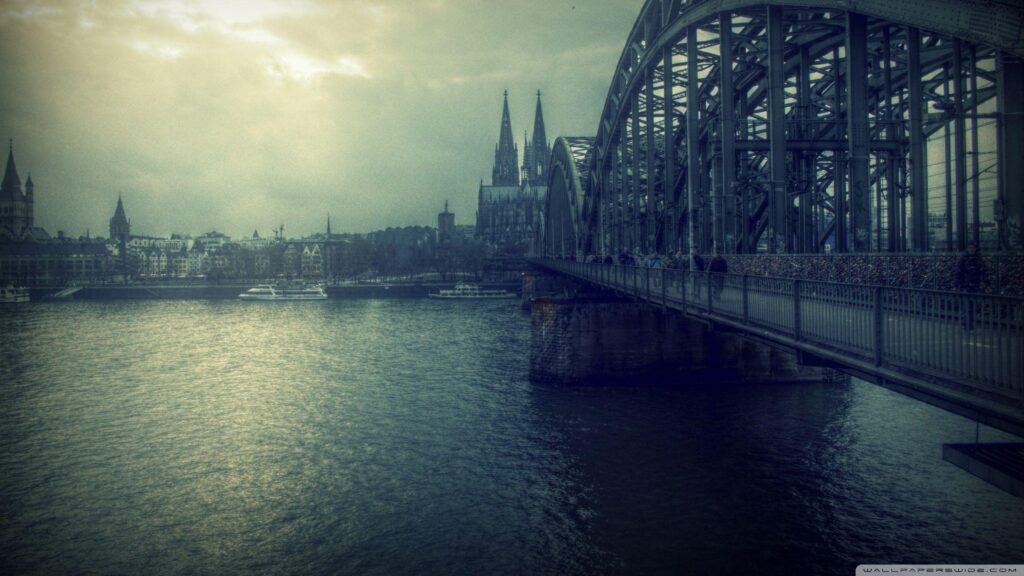 Koln Bridge 2K desk 4K wallpapers Fullscreen Mobile Dual Monitor