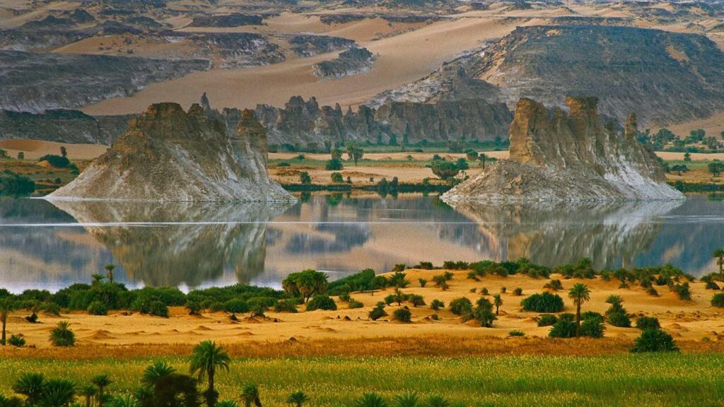 Lake in the Ounianga Serir, northern Chad
