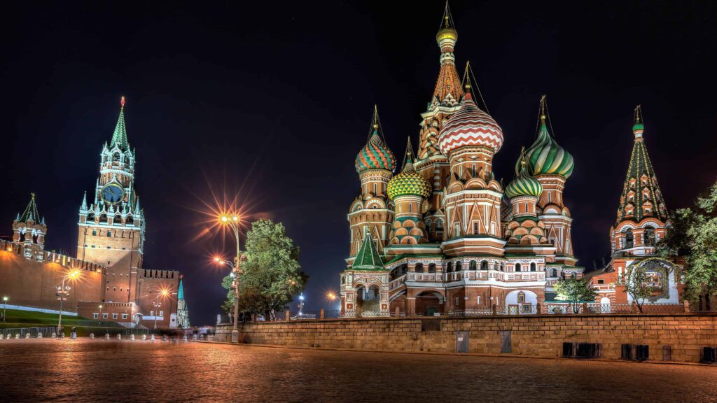 Red Square At Night Moscow Russia UHD K Wallpapers