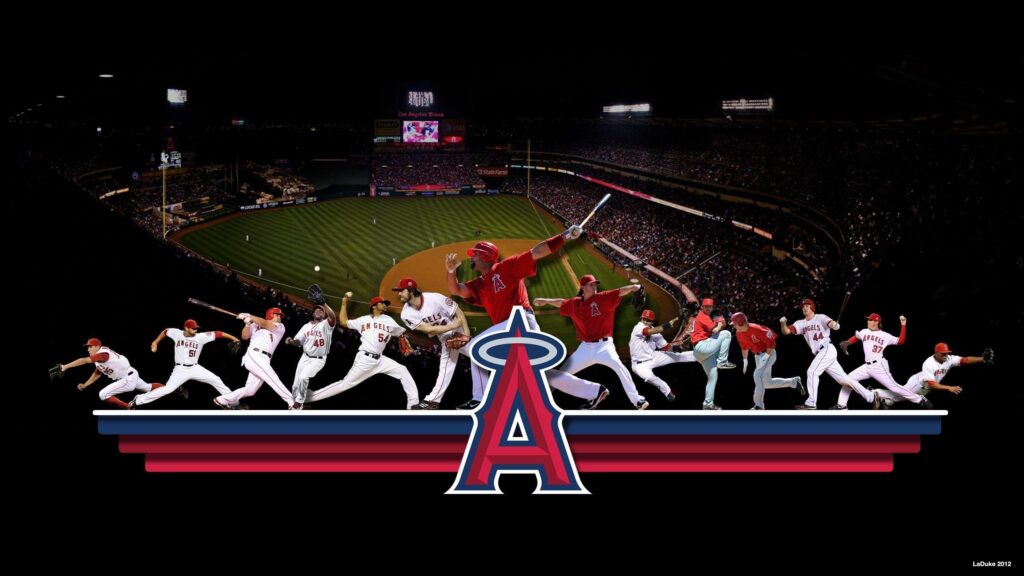 Los Angeles Angels Mlb Baseball Art, Los Angeles Angels