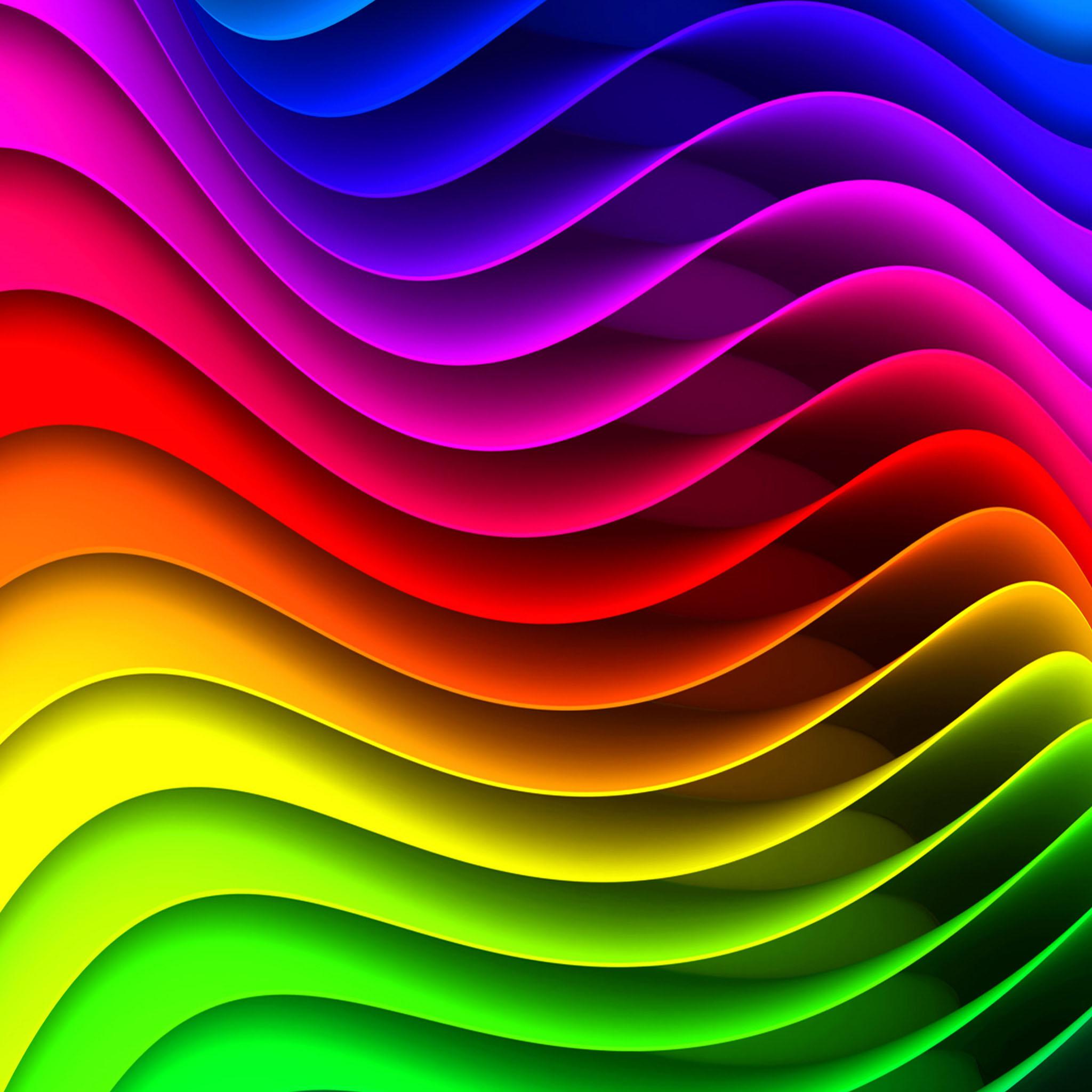 Colorful Wavy Designs IPad Air Wallpapers