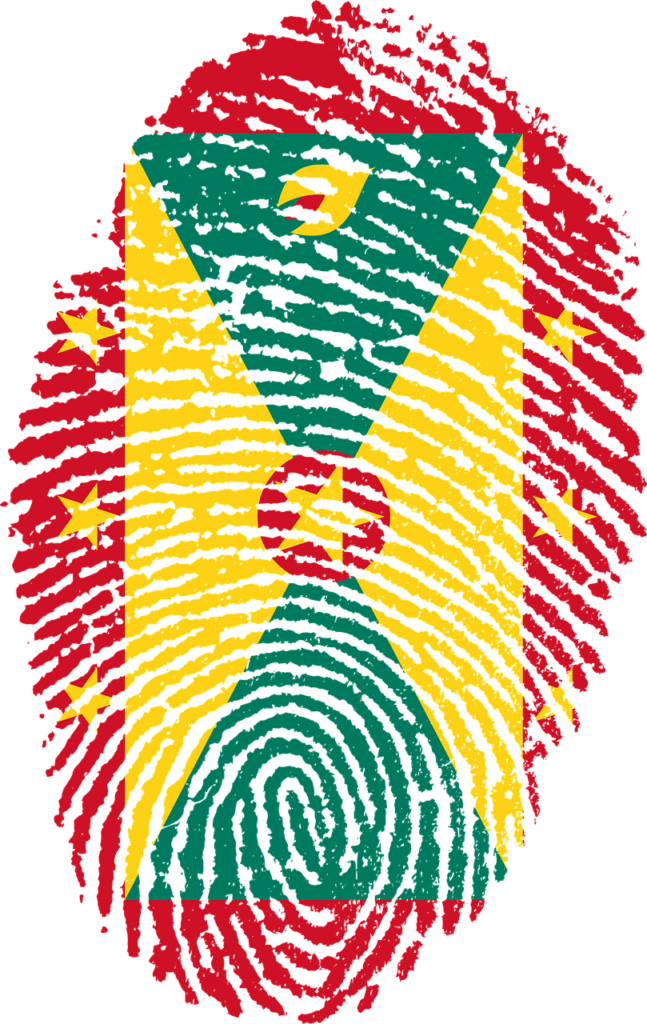 Travel, Grenada, Flag, Fingerprint, Country