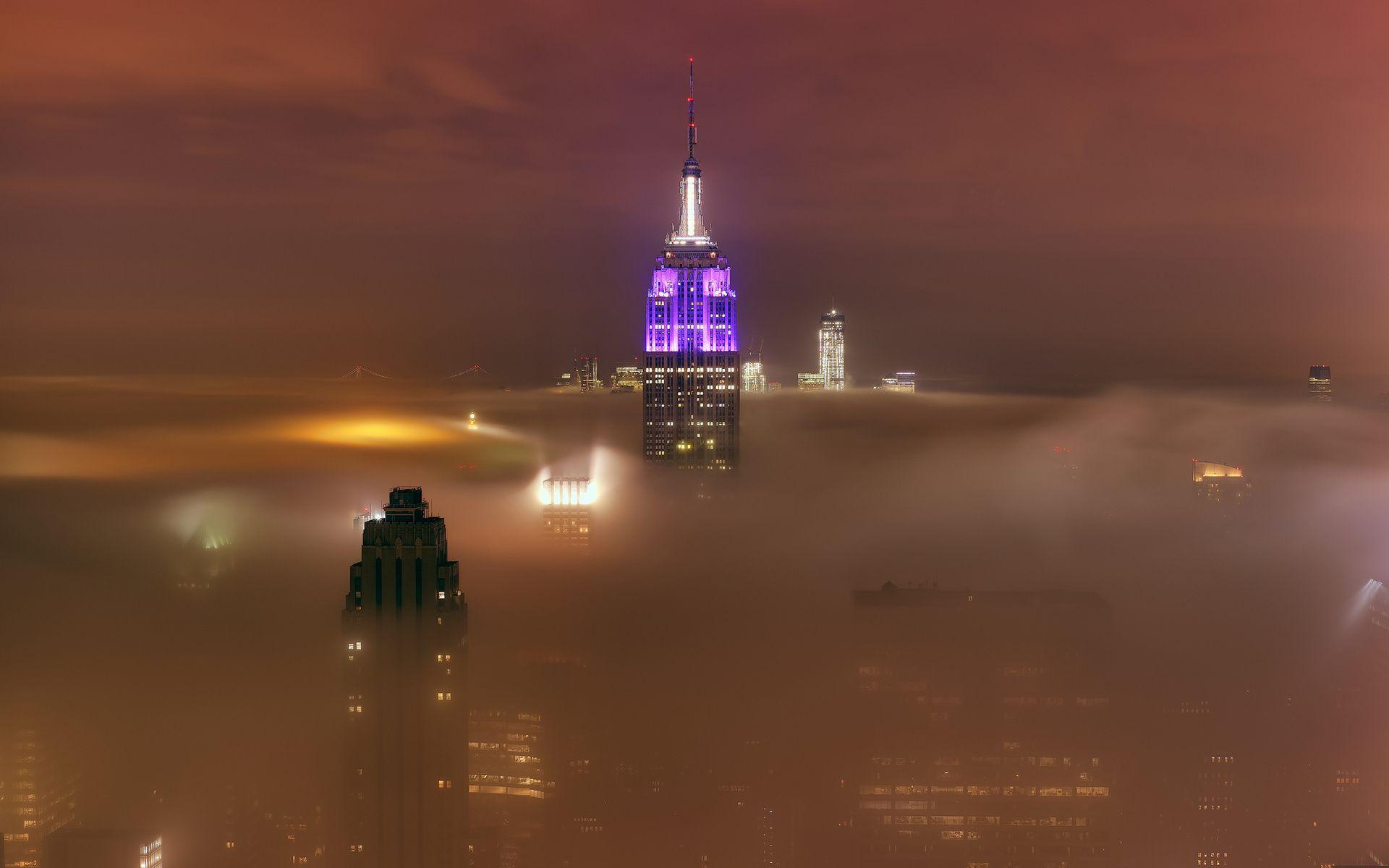 Empire state foggy Wallpapers
