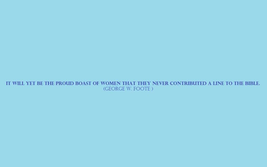 The Proud Boast Of Women