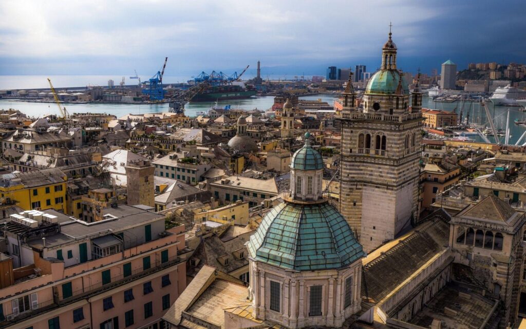 Download wallpapers Genoa, Centro Congressi, Liguria, Italy