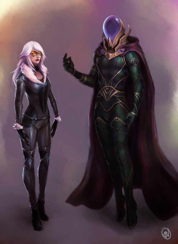 Mysterio and Blackcat by jaeon