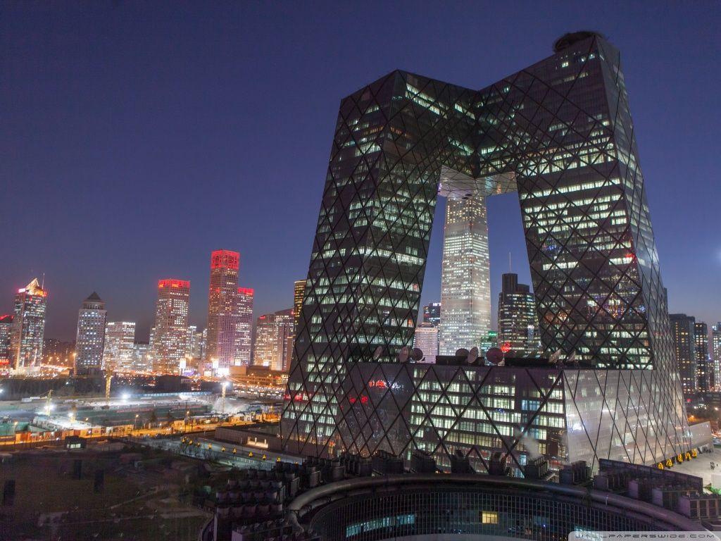 CCTV Building, Beijing, China 2K desk 4K wallpapers Widescreen