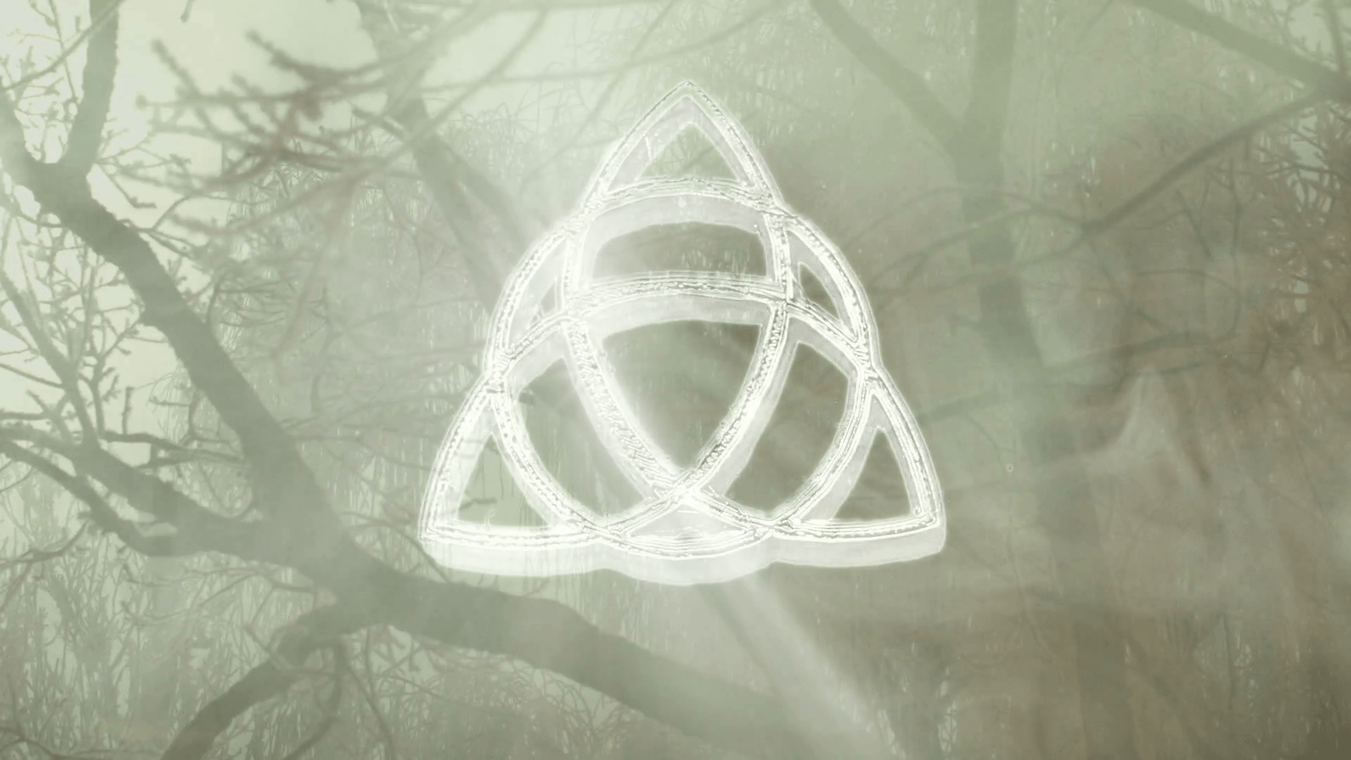 Triquetra symbol winter celtic viking symbolism Stock Video Footage