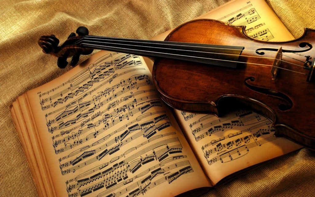 Vintage Wallpapers 2K Violin Wallpaper