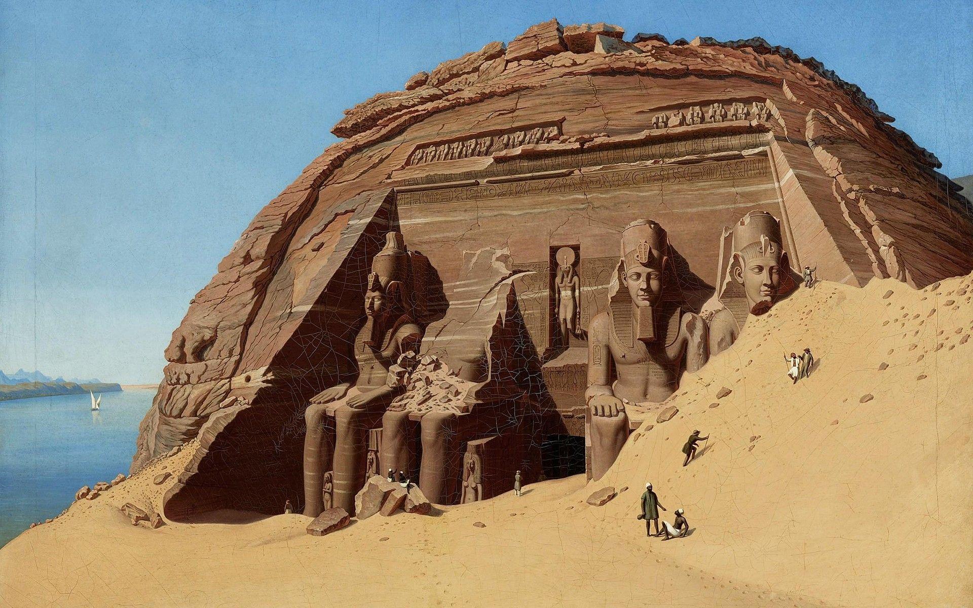 Ra men abu simbel egypt sculpture statue rock egyptian artwork gods