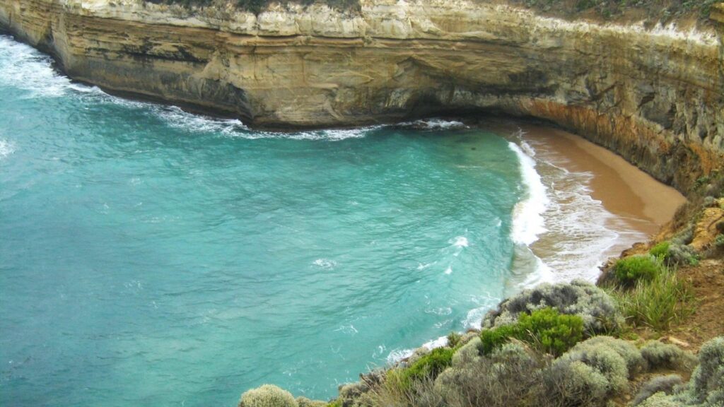 Australia bay beaches cliffs great ocean road wallpapers