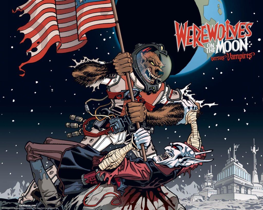 Werewolves On the Moon Versus Vampires Desktops Dark Horse Comics