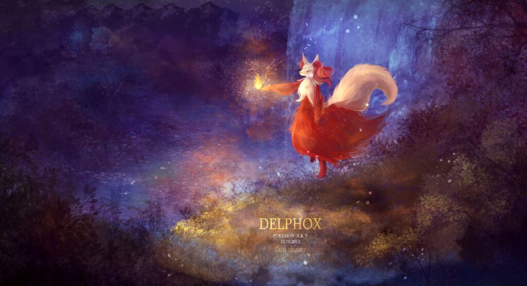Delphox, pokemon desk 4K wallpapers